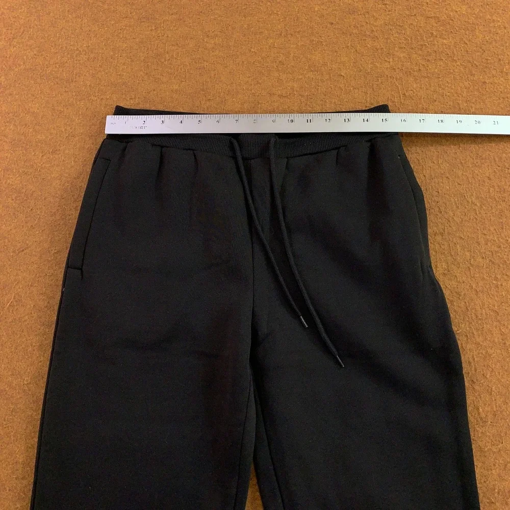 Blue Ice Mens Small Black Fleece Tapered Jogger Sweatpants NWT